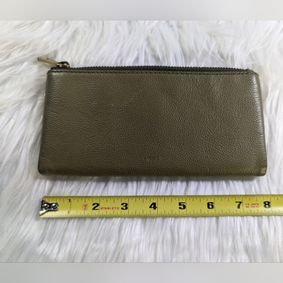 Fossil Green Leather Wallet - Picture 3 of 13